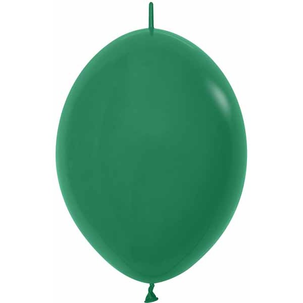 Sempertex Forest Green 12" Link-O-Loon Latex Balloons, 25 Pack