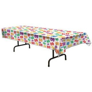 "60" Plastic Table Cover, 54 x 108 Inches
