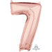 Rose Gold Number 7 Balloon, 26 Inch