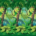 Jungle Trees Backdrop, 4 ft x 30 ft