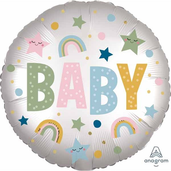 Natural Baby 18" Round Foil Balloon