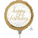 Pastel Confetti Birthday 9-Inch Round Foil Balloon
