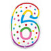 Number 6 Birthday Candle Foil Balloon, 24 Inch