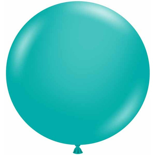 TUFTEX 24 Inch Teal Latex Balloons, 25 Pack