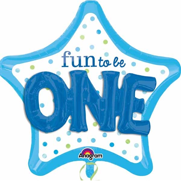 Fun to Be One Boy 36-Inch Foil Balloon