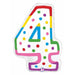 Number 4 Birthday Candle Foil Balloon, 24 Inch