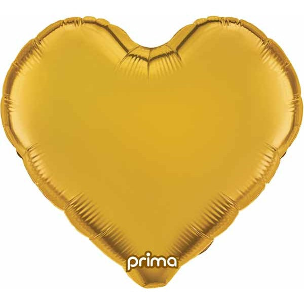PRIMA GOLD HEART 9" FOIL 6/PKG