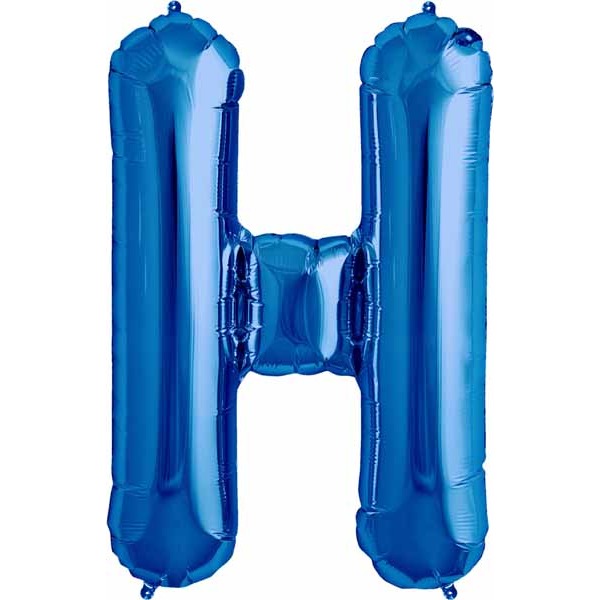 34-Inch Blue Letter H Balloon