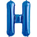 34-Inch Blue Letter H Balloon