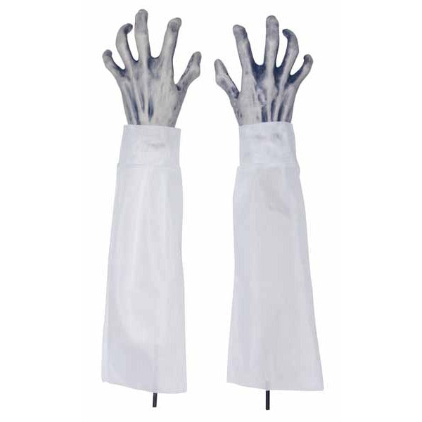 Creepy Hands Halloween Decoration with White Sleeves
