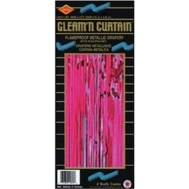 Cerise 1-Ply Metallic Curtain, 8 ft x 3 ft