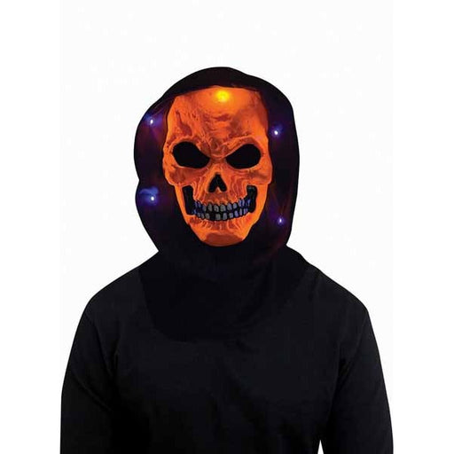 Masque d'horreur noir et orange pour lumière noire