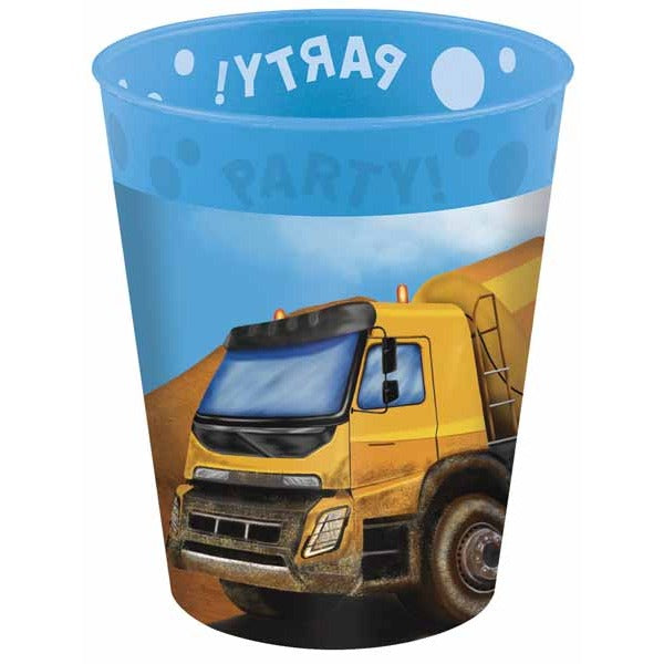 PARTY REUSE CUP 9OZ 4/PK CONSTRUCTION