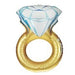 37-Inch Wedding Ring Shaped Foil Balloon