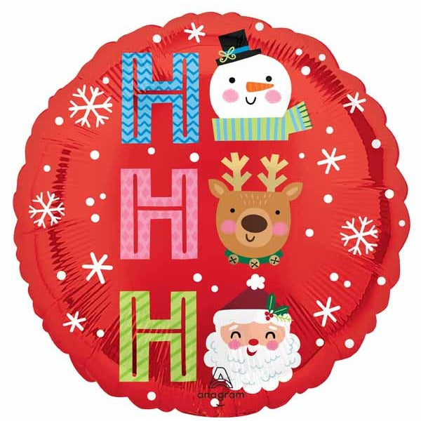 Ho Ho Ho 18-Inch Round Foil Christmas Balloon