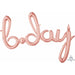 Rose Gold Bday Script Balloon
