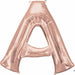 Rose Gold Letter A Balloon, 34 Inch
