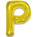 34 Inch Gold Letter P Foil Balloon