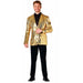 Suitmeister Men's Gold Sequin Blazer, Small