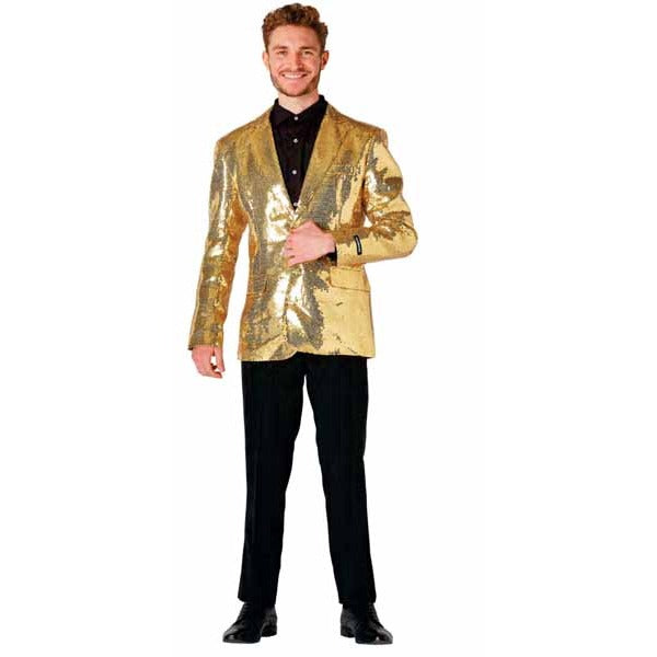 Suitmeister Men's Gold Sequin Blazer, Medium