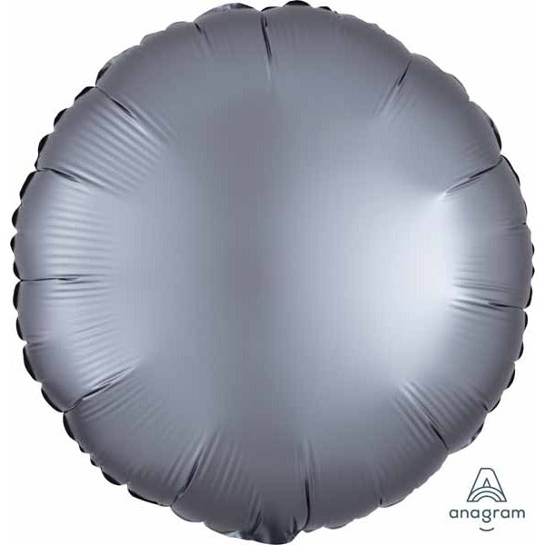 18-Inch Graphite Satin Luxe Round Foil Balloon