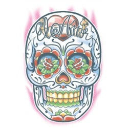 El Amor Day of the Dead Temporary Tattoo