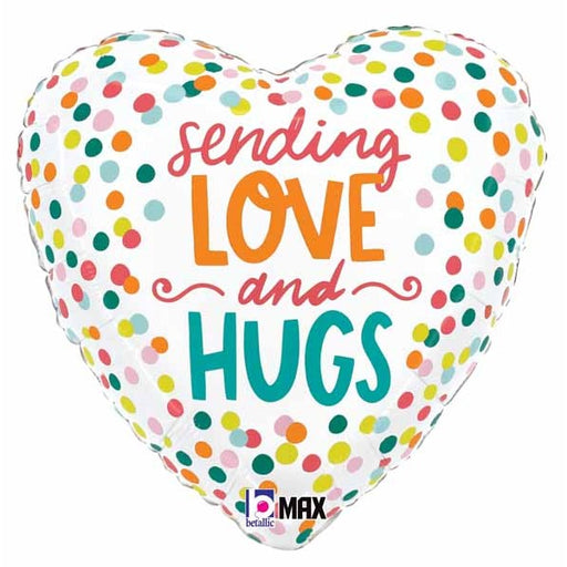 Sending Love & Hugs 18-Inch Heart Foil Balloon