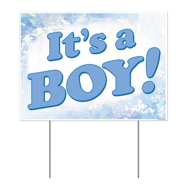 It's a Boy Plastic Sign, 11 x 15 Inches