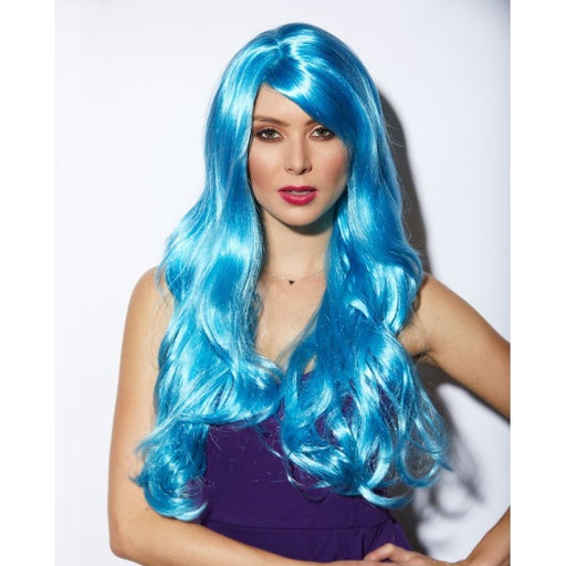 Perruque de costume Carmen bleu froid