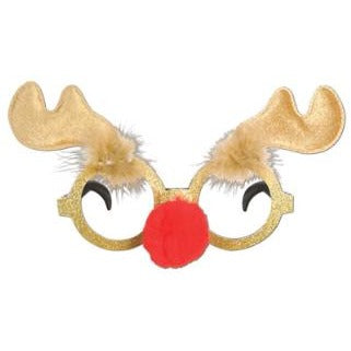 Glitter Reindeer Glasses