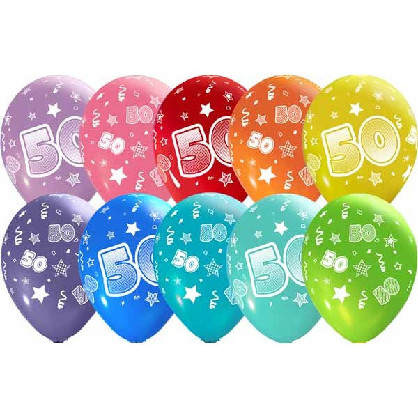 #50 NUMBERS-ALL-OVER 12" TRENDY ASST 50/B