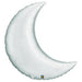 35" Silver Crescent Moon Foil Balloon