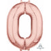 26" Rose Gold Number 0 Balloon