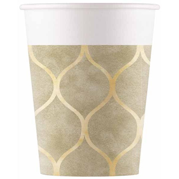 PAPER CUPS 7 OZ 8/PK ARABIC CELLS