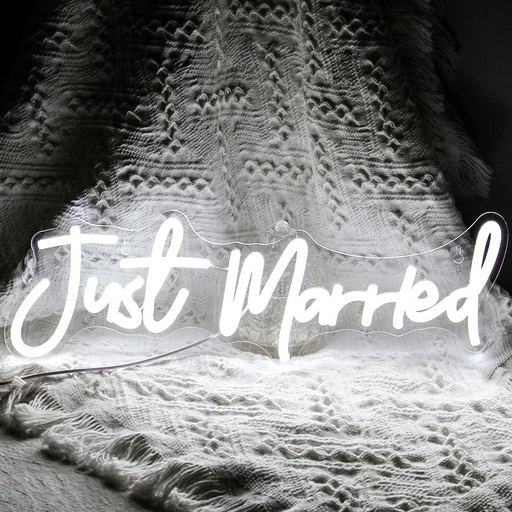 Just Married Neon Sign for Wedding Celebrations