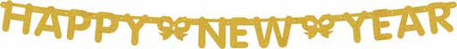 Gold Happy New Year Banner, 5 ft
