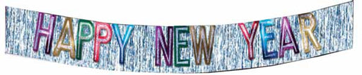 Multicolor Happy New Year Fringe Banner, 9 ft