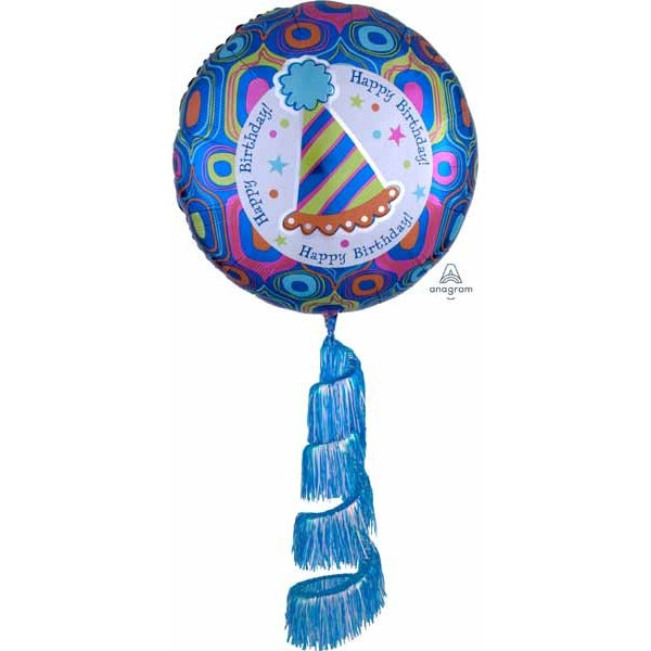 Birthday Party Coil Tail AirWalker Foil Balloon