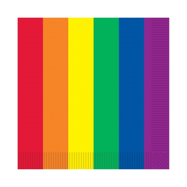 Rainbow 2-Ply Lunch Napkins, 16 Pack