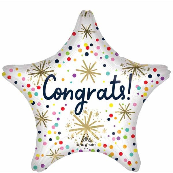 Jumbo Confetti Congrats Foil Balloon
