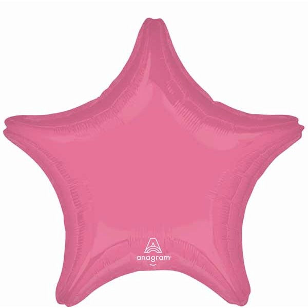 Vibrant Pink Star Foil Balloon, 19 Inch