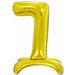 26-Inch Gold Stand-Up Number 7 Balloon