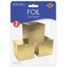 FOIL FAVOUR BOXES GOLD 3.25X3.25" 3/PK