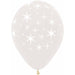 Sempertex Bold Stars Clear 11" Latex Balloons, 50 Pack