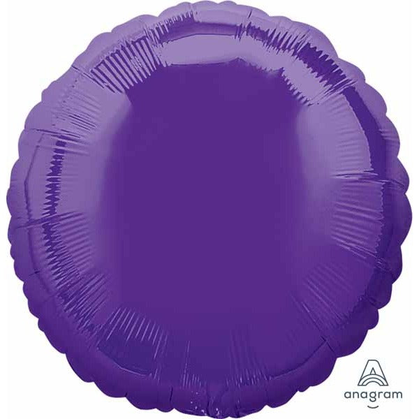 18-Inch Quartz Purple Round Foil Balloon
