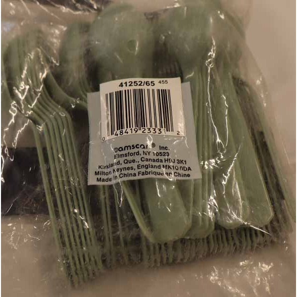 Green Tea Plastic Spoons, 50 Count