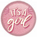It's a Girl Printed Button