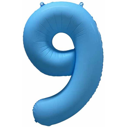 Decochamp 34-Inch Neon Blue Number 9 Balloon