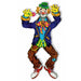 52-Inch Jointed Hobo Clown Decoration, 1 Count