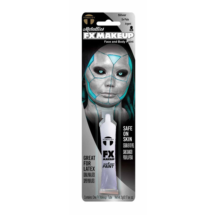 Tinsley Transfers Metallic Silver Face & Body Paint FX
